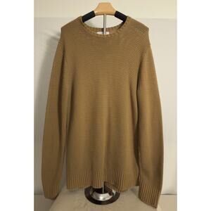 Everlane Waffle Knit Sweater in Camel - Men's Large